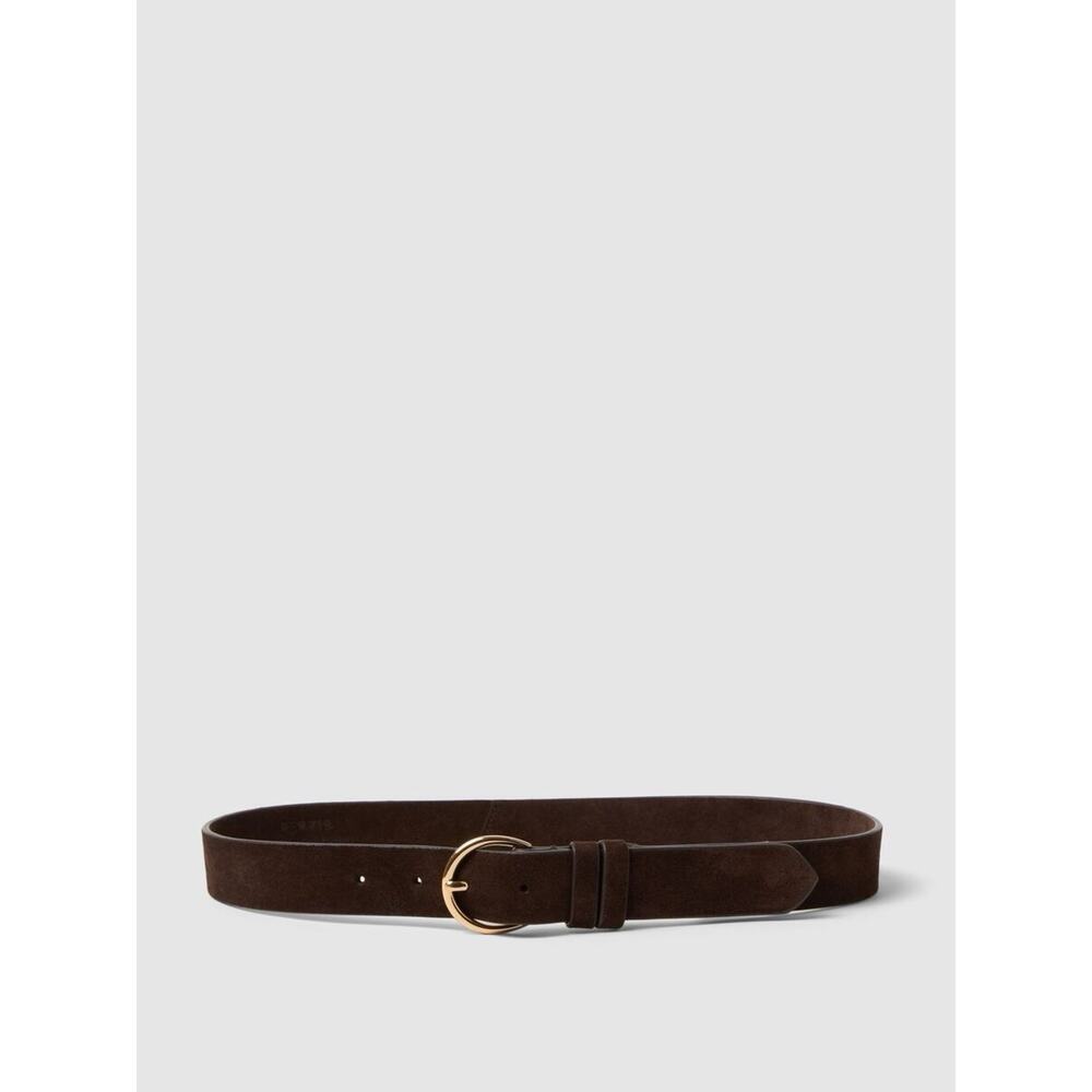 VTG Cipriani Brown Suede Leather Brass Belt Small